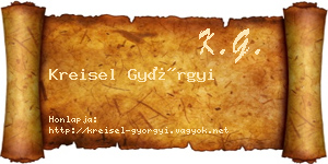 Kreisel Györgyi névjegykártya